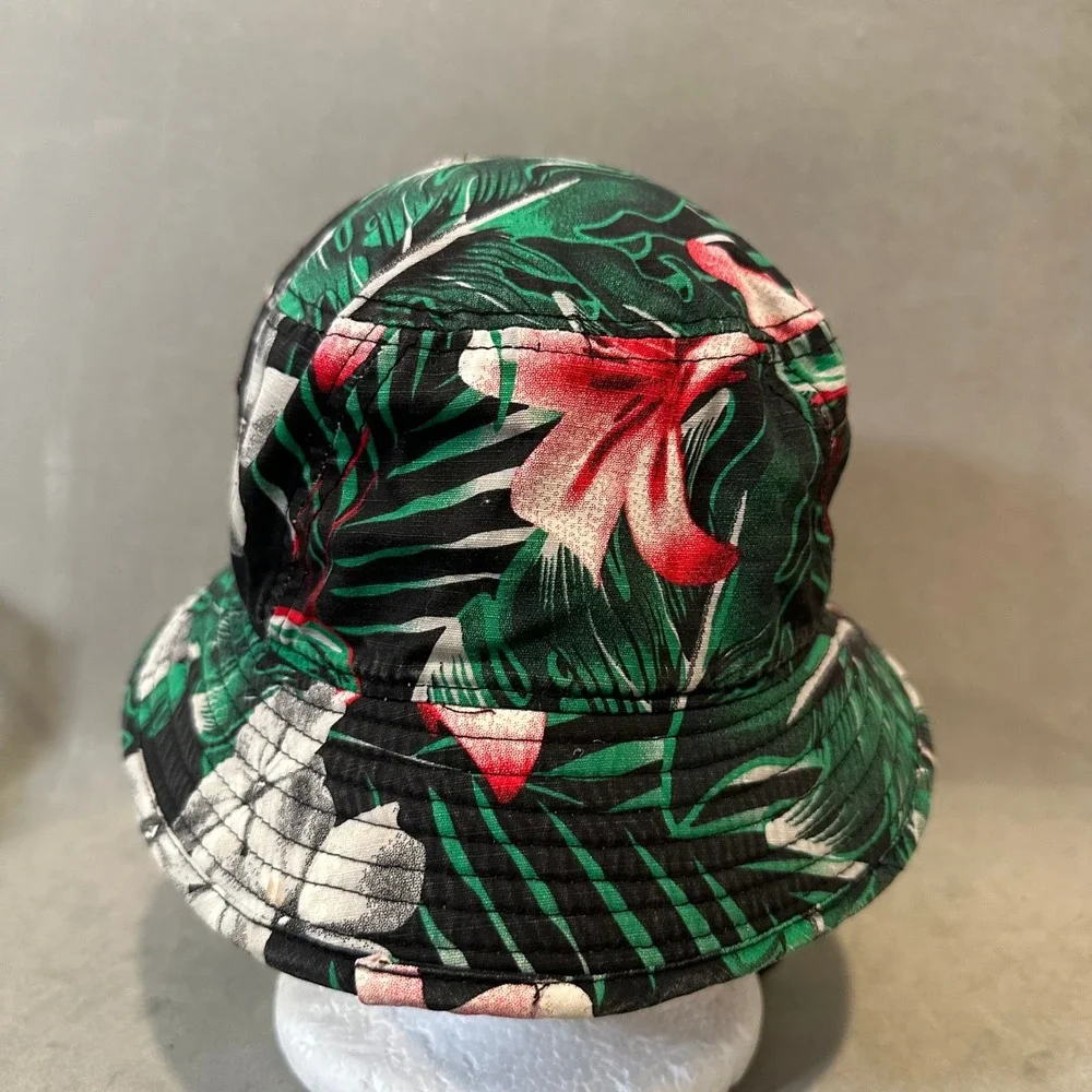 CSG‎ Champs Sports Gear Tropical Floral Bucket Hat Black Pink Green OSFM
